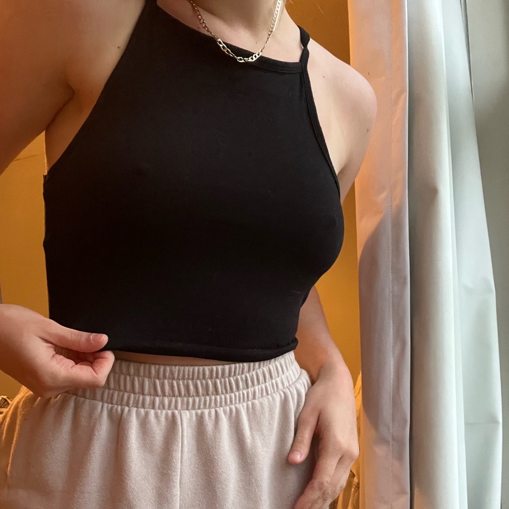 H&M black halter top